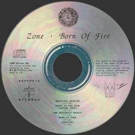Born Of Fire 1st Edition CD Label
